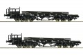 76194 Roco Set of 2 flat cars loaded with Rails